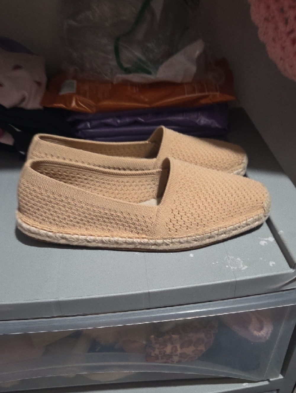 Cole Haan Womens Knit Slip-On Flats in Light Beige - Picture 5 of 7
